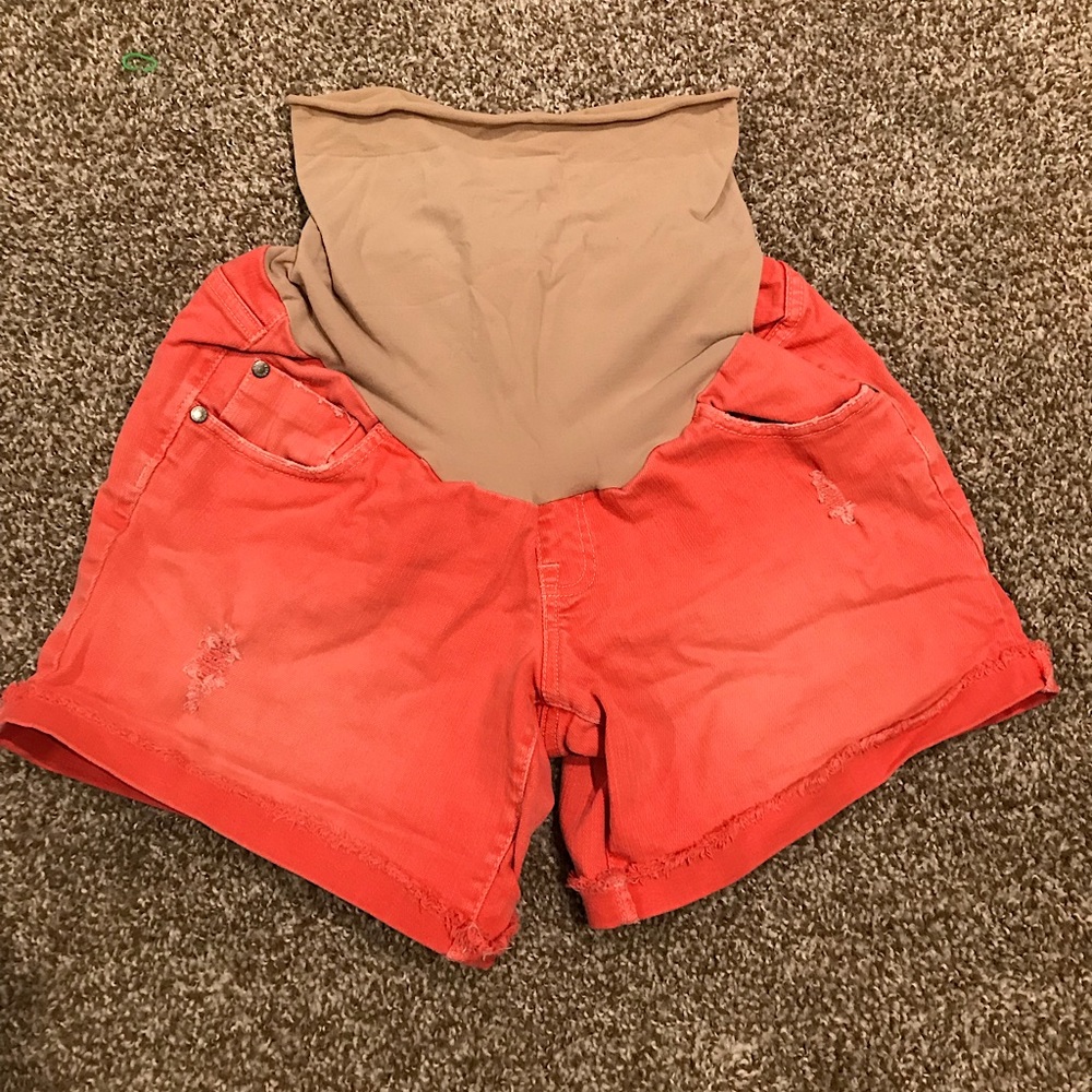 Coral Maternity Shorts